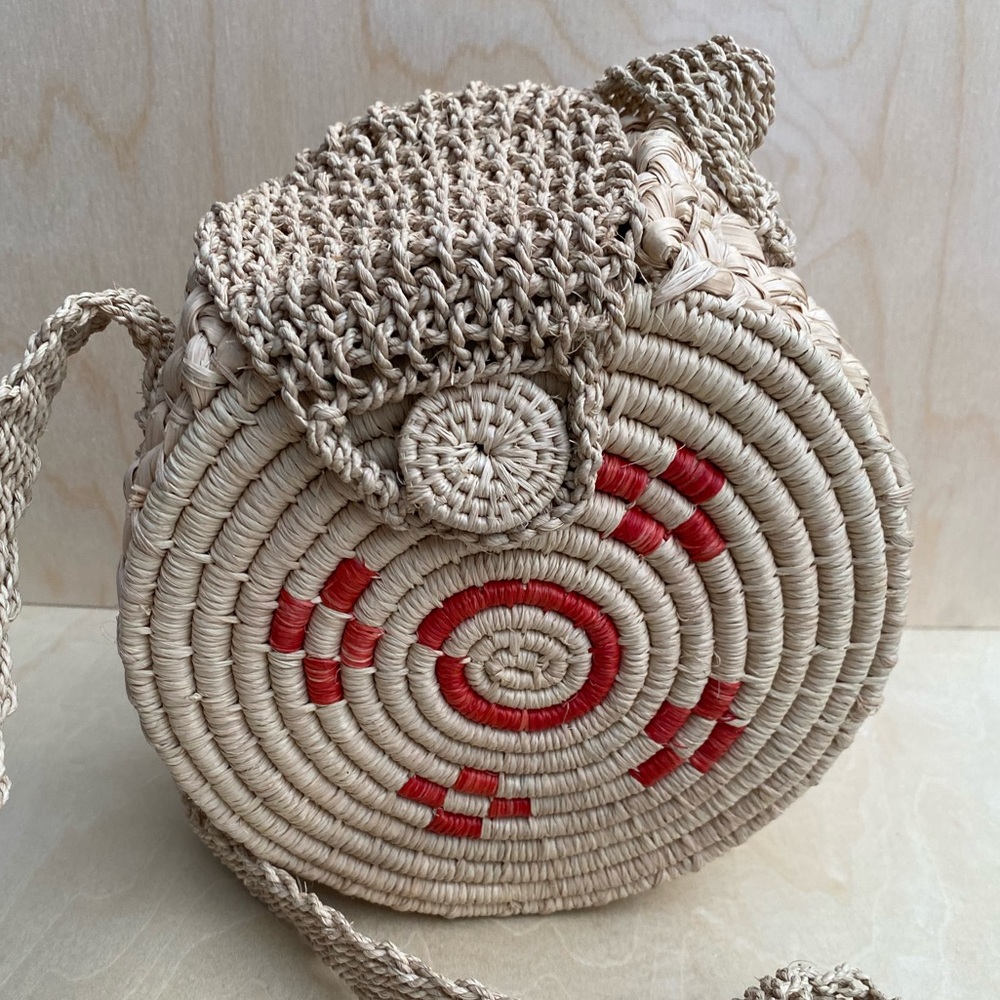 NWOT Straw Crossbody Handmade Bag